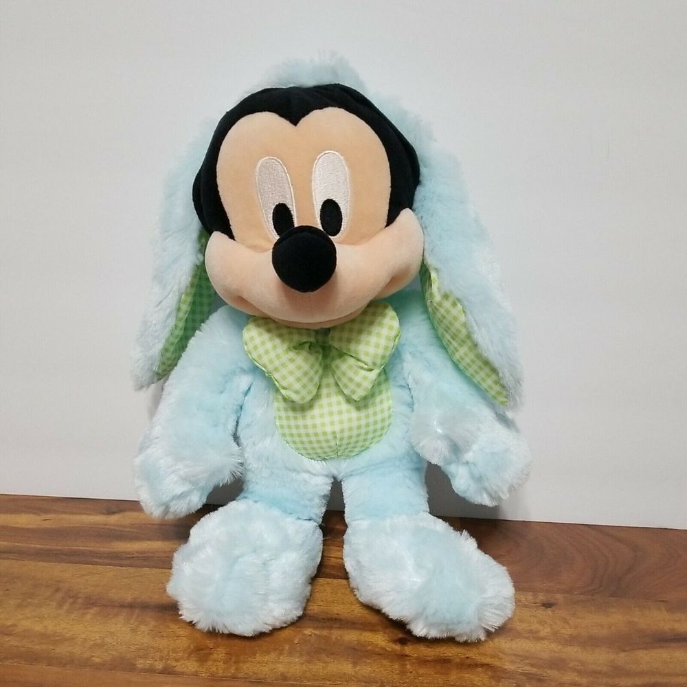 Disney Store Mickey‎ Mouse Easter Bunny 16" Plush Rabbit Costume Stuffed Animal